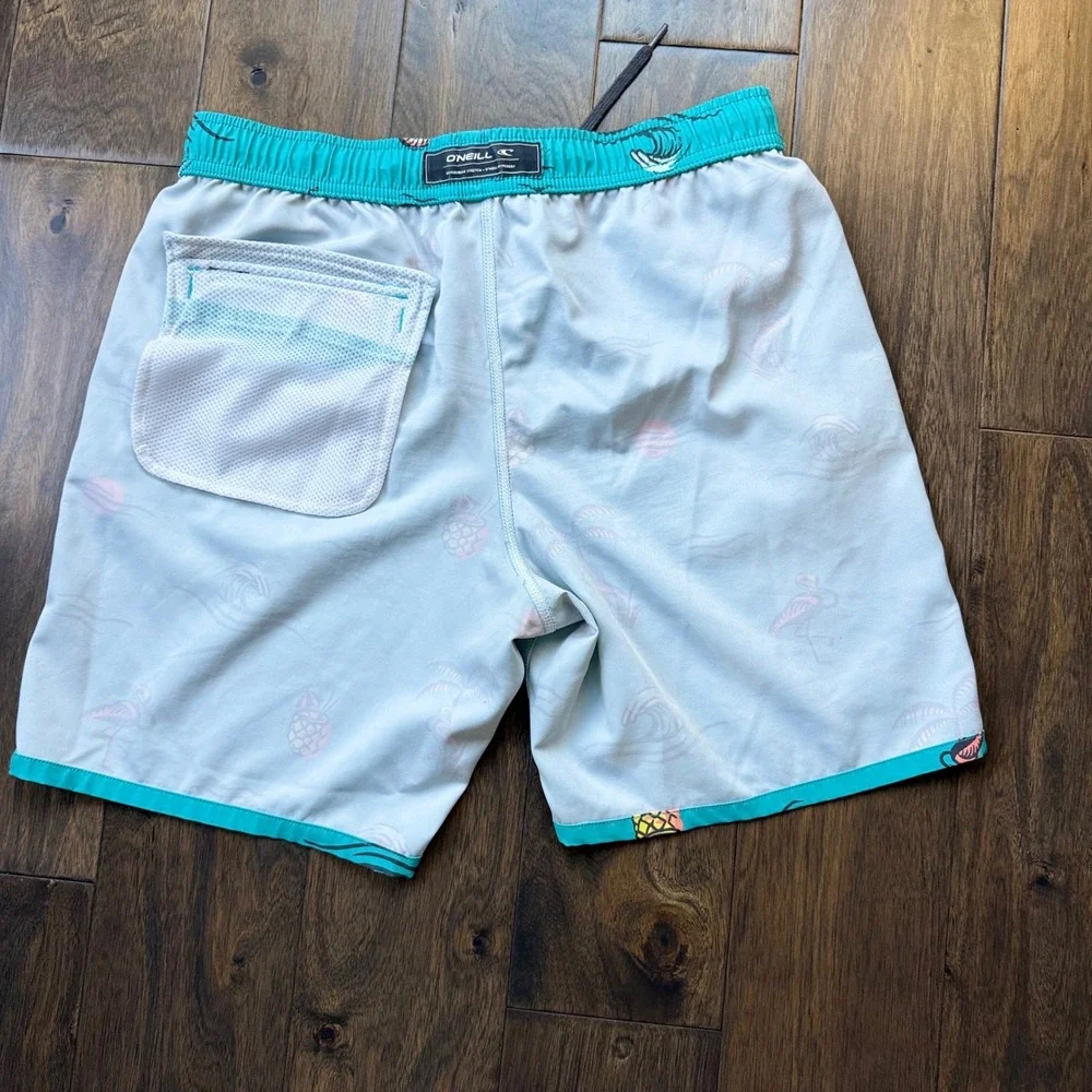 O'Neill Board Shorts Kids XL Teal Hyperfreak Flamingo Pineapple SP4206018